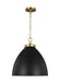 Generation Lighting - CP1301MBKBBS - One Light Pendant - WELLFLEET - Midnight Black