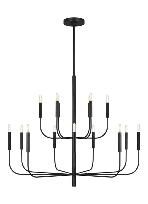 Generation Lighting - EC10015AI - 15 Light Chandelier - BRIANNA - Aged Iron