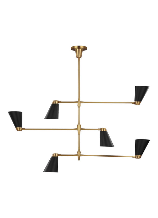Generation Lighting - TC1116BBS - Six Light Chandelier - Signoret - Burnished Brass