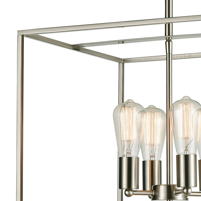 Eight Light Pendant from the Williamsport collection in Brushed Nickel finish