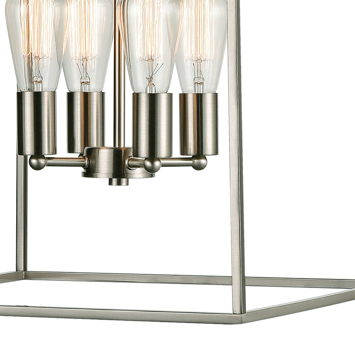Eight Light Pendant from the Williamsport collection in Brushed Nickel finish