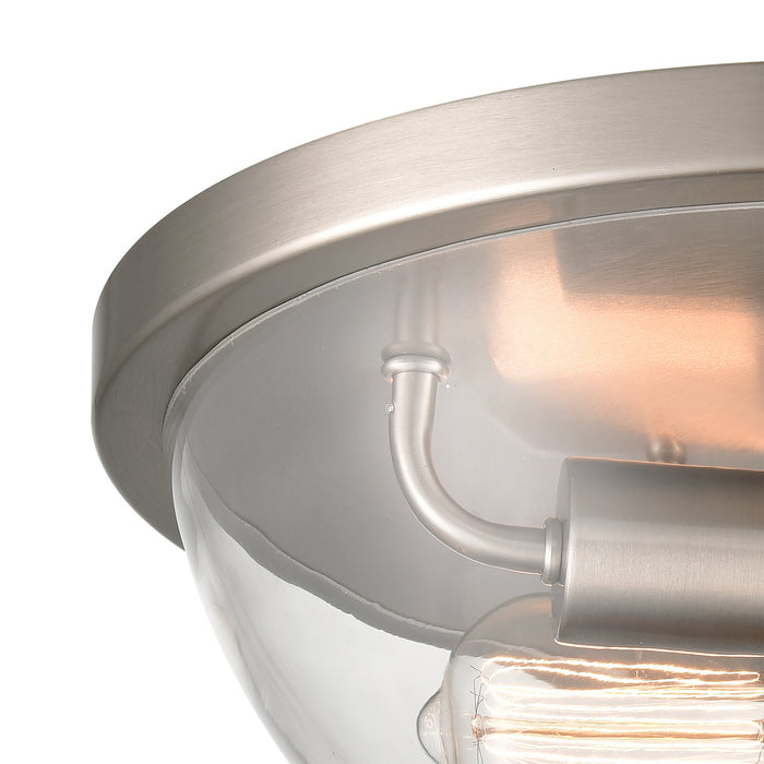 Two Light Flush Mount from the Astoria collection in Brushed Nickel finish