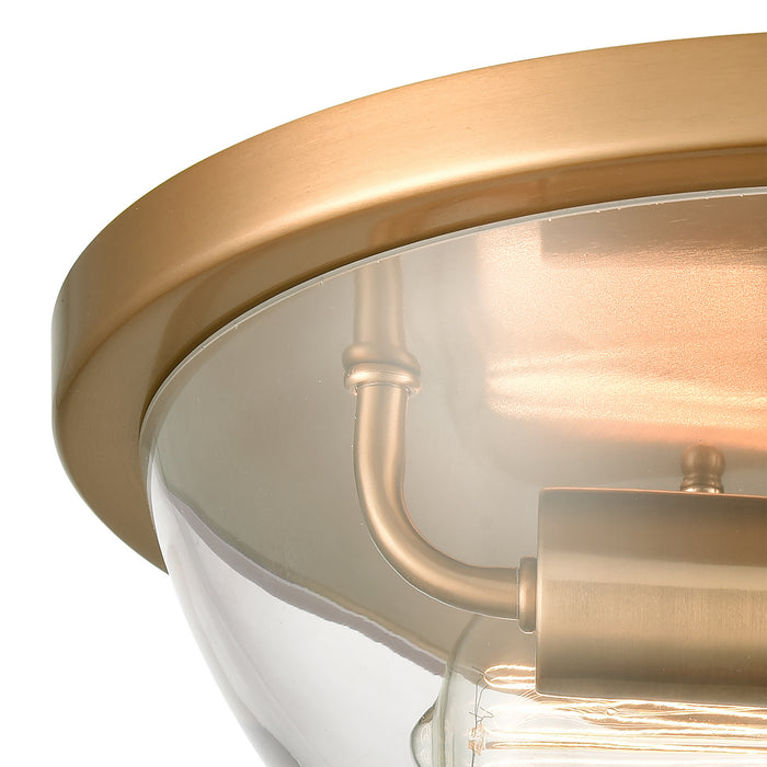 Two Light Flush Mount from the Astoria collection in Satin Gold finish