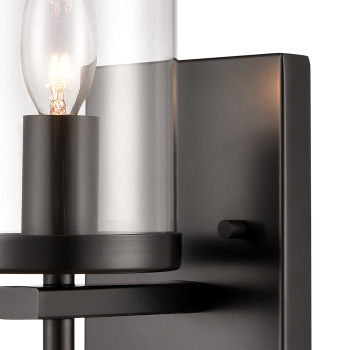 One Light Wall Sconce from the Oakland collection in Black finish