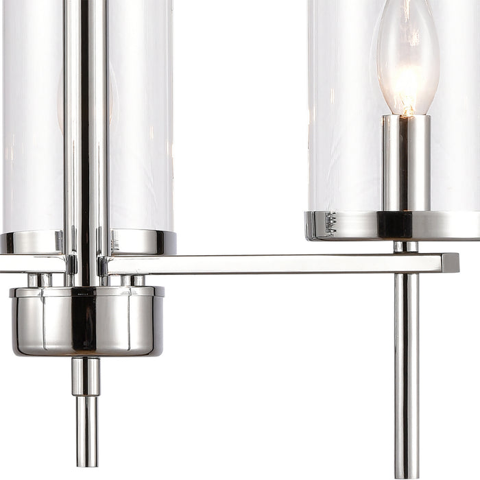 Three Light Chandelier from the Oakland collection in Chrome finish