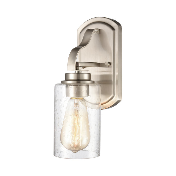 One Light Wall Sconce from the Market Square collection in Brushed Nickel finish