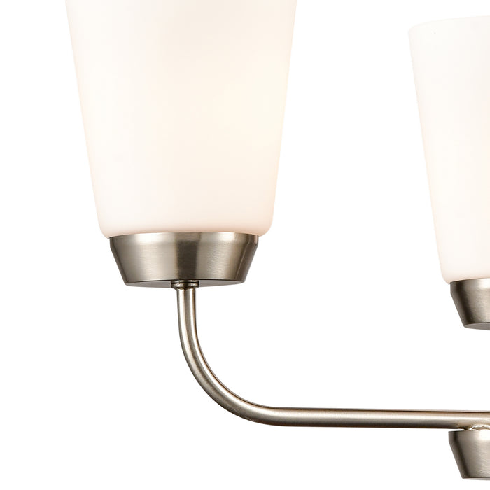 Three Light Chandelier from the Winslow collection in Brushed Nickel finish