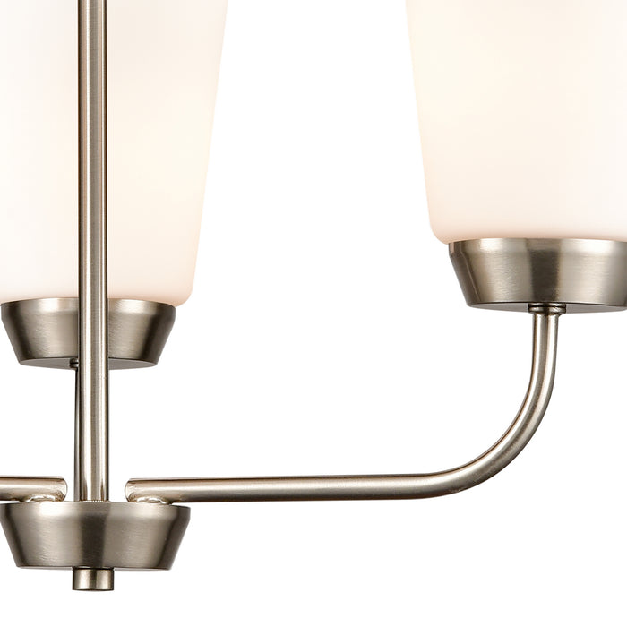 Three Light Chandelier from the Winslow collection in Brushed Nickel finish