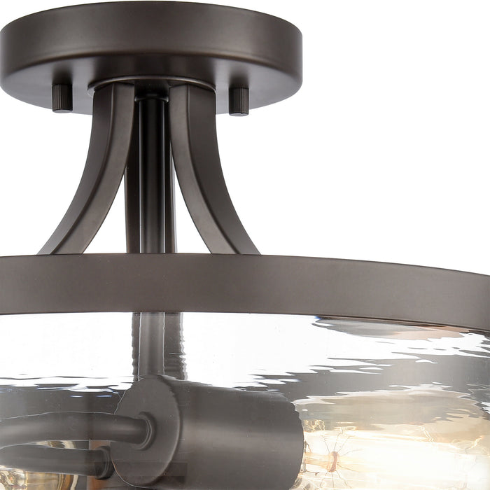 Two Light Semi Flush Mount from the Calistoga collection in Oil Rubbed Bronze finish