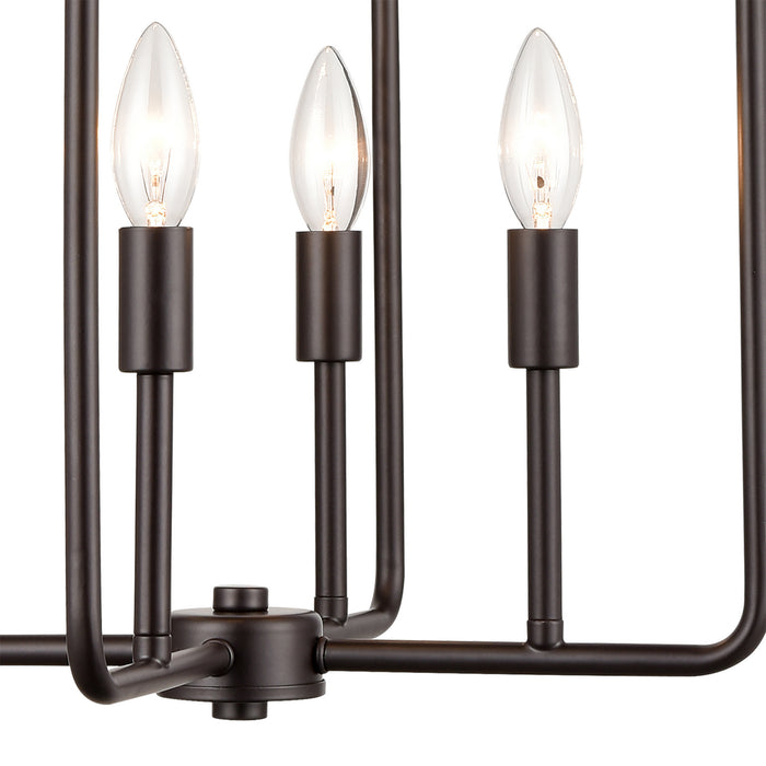 Four Light Pendant from the Park Slope collection in Oil Rubbed Bronze finish