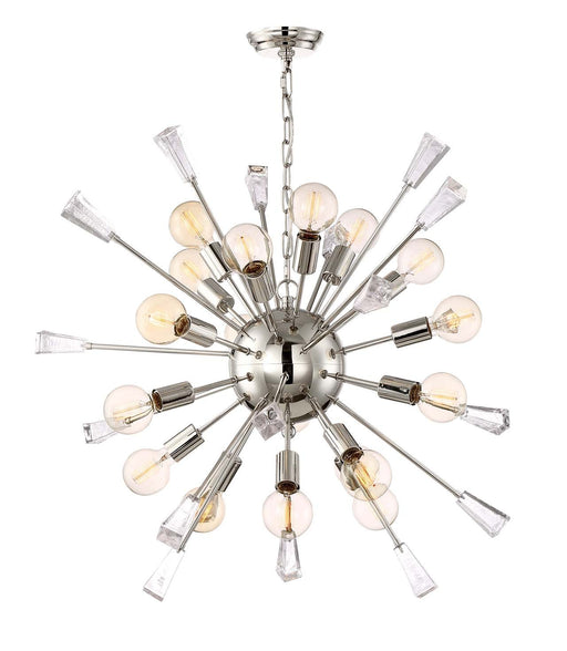 Zeev Lighting - CD10167-18-PN - Chandelier - Muse - Polished Nickel With Glass Cubes