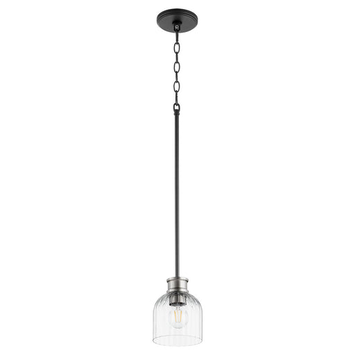 Quorum - 310-6965 - One Light Pendant - Monarch - Noir w/ Satin Nickel