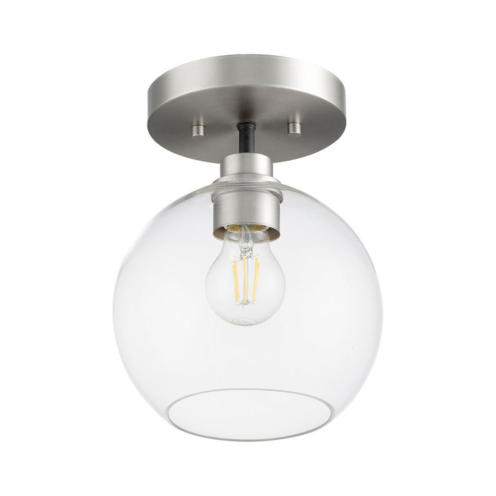 Quorum - 372-1-6965 - One Light Ceiling Mount - Clarion - Noir w/ Satin Nickel