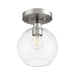 Quorum - 372-1-6965 - One Light Ceiling Mount - Clarion - Noir w/ Satin Nickel