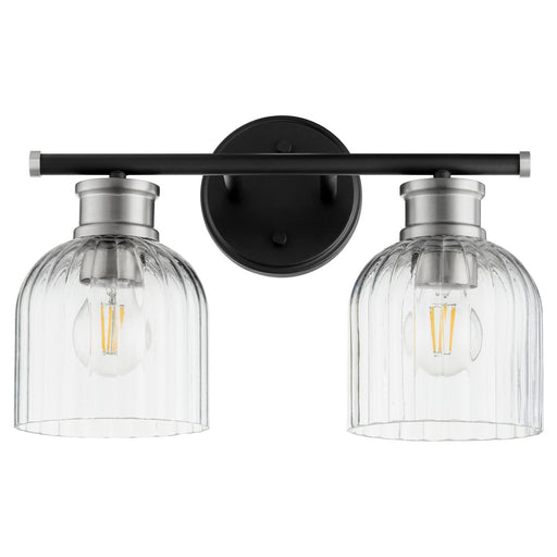 Quorum - 510-2-6965 - Two Light Vanity - Monarch - Noir w/ Satin Nickel