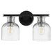 Quorum - 510-2-6965 - Two Light Vanity - Monarch - Noir w/ Satin Nickel