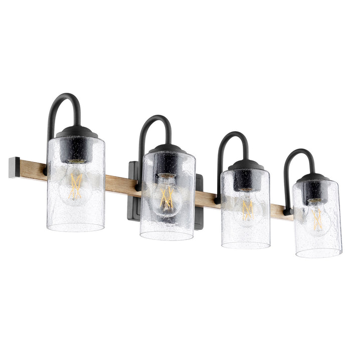 Quorum - 5140-4-69 - Four Light Vanity - Noir w/ Driftwood finish