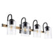 Quorum - 5140-4-69 - Four Light Vanity - Noir w/ Driftwood finish