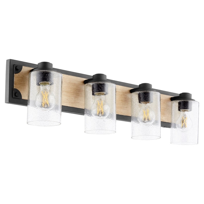 Quorum - 5143-4-69 - Four Light Vanity - Noir w/ Driftwood finish