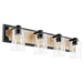 Quorum - 5143-4-69 - Four Light Vanity - Noir w/ Driftwood finish