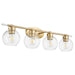 Quorum - 5317-4-80 - Four Light Vanity - Voln - Aged Brass