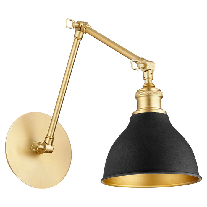 Quorum - 5392-6980 - One Light Wall Mount - Aged Brass w/ Noir