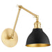 Quorum - 5392-6980 - One Light Wall Mount - Aged Brass w/ Noir