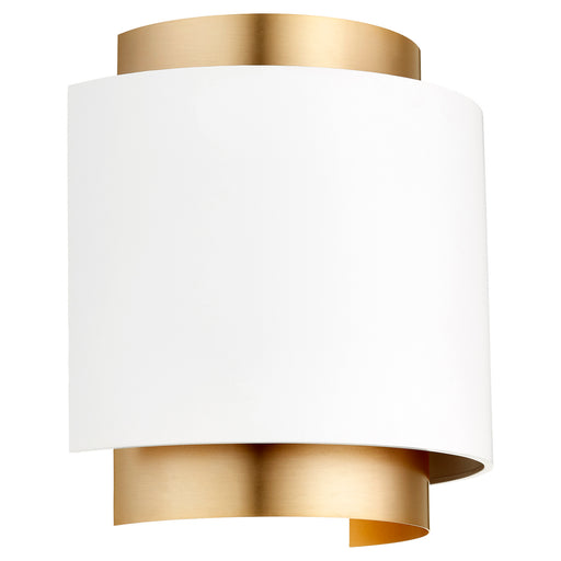 Quorum - 5610-0880 - One Light Wall Sconce - Studio White w/ Aged Brass