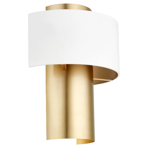 Quorum - 5611-0880 - One Light Wall Sconce - Studio White w/ Aged Brass
