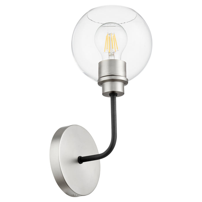 Quorum - 572-1-6965 - One Light Wall Mount - Clarion - Noir w/ Satin Nickel