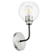 Quorum - 572-1-6965 - One Light Wall Mount - Clarion - Noir w/ Satin Nickel