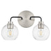 Quorum - 572-2-6965 - Two Light Vanity - Clarion - Noir w/ Satin Nickel