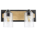 Quorum - 5143-2-69 - Two Light Vanity - Noir w/ Driftwood finish