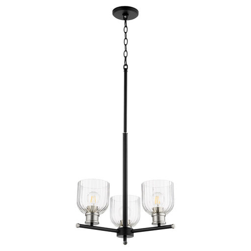 Quorum - 610-3-6965 - Three Light Chandelier - Monarch - Noir w/ Satin Nickel