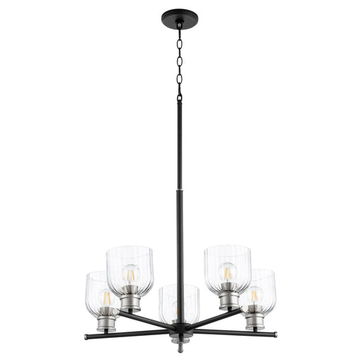 Quorum - 610-5-6965 - Five Light Chandelier - Monarch - Noir w/ Satin Nickel