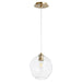 Quorum - 61-80 - One Light Pendant - Numen - Aged Brass
