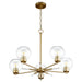 Quorum - 6317-5-80 - Five Light Chandelier - Voln - Aged Brass