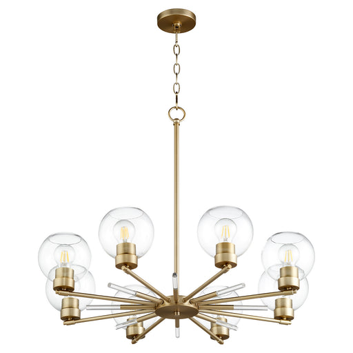 Quorum - 6317-8-80 - Eight Light Chandelier - Voln - Aged Brass
