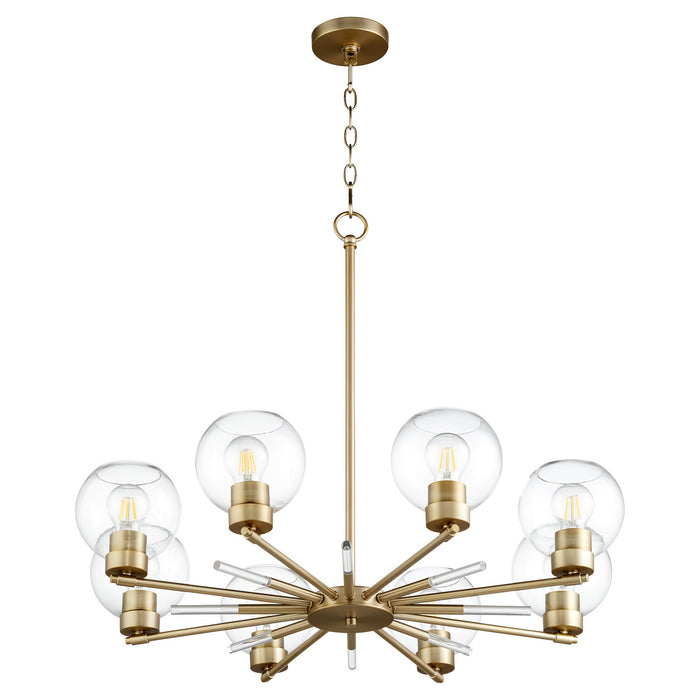Quorum - 6317-8-80 - Eight Light Chandelier - Voln - Aged Brass