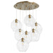 Quorum - 67-80 - Seven Light Pendant - Numen - Aged Brass