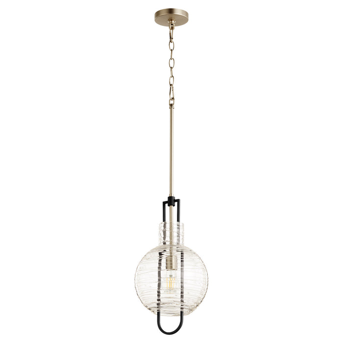 Quorum - 89-10-6965 - One Light Pendant - Noir w/ Satin Nickel