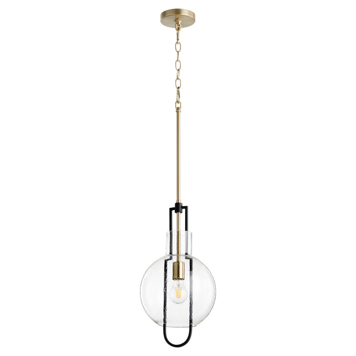 Quorum - 89-10-6980 - One Light Pendant - Noir w/ Aged Brass