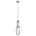 Quorum - 89-10-6980 - One Light Pendant - Noir w/ Aged Brass