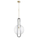 Quorum - 89-14-6980 - One Light Pendant - Noir w/ Aged Brass