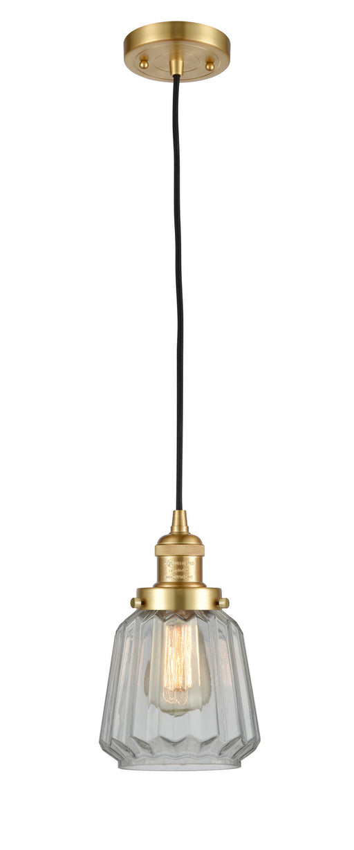 Innovations - 201C-SG-G142-LED - LED Mini Pendant - Franklin Restoration - Satin Gold