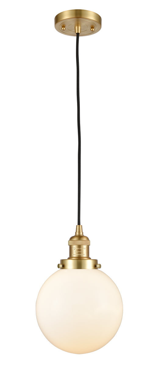 Innovations - 201C-SG-G201-8-LED - LED Mini Pendant - Franklin Restoration - Satin Gold