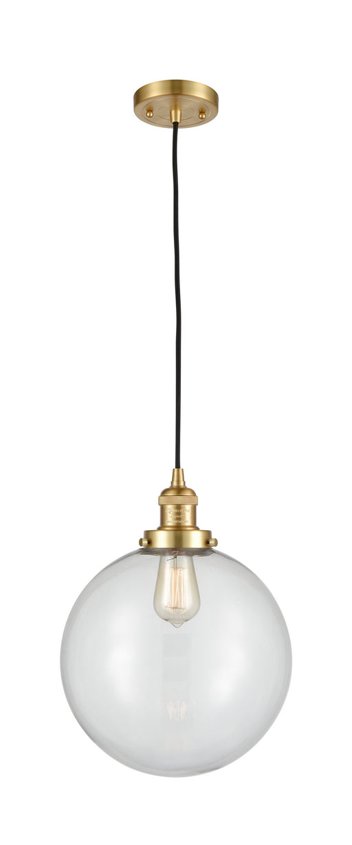 Innovations - 201C-SG-G202-12-LED - LED Mini Pendant - Franklin Restoration - Satin Gold