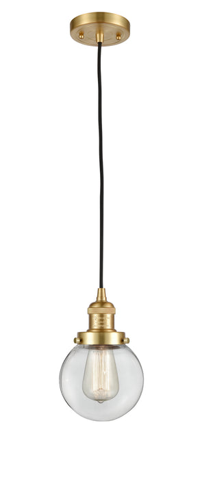 Innovations - 201C-SG-G202-6-LED - LED Mini Pendant - Franklin Restoration - Satin Gold