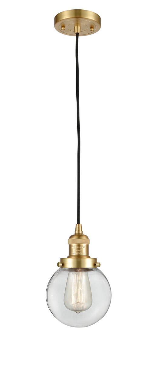 Innovations - 201C-SG-G202-6-LED - LED Mini Pendant - Franklin Restoration - Satin Gold