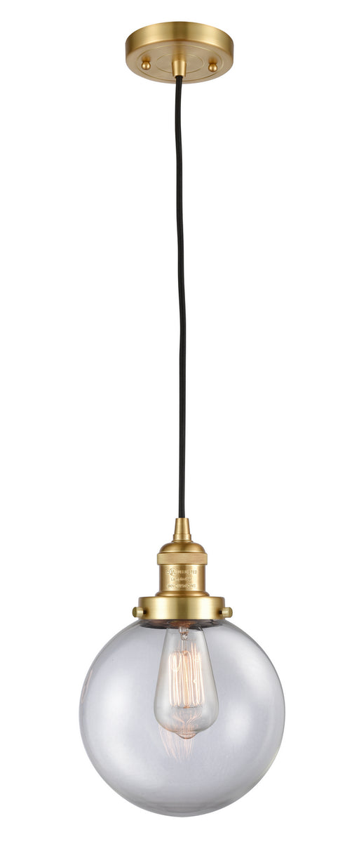 Innovations - 201C-SG-G202-8-LED - LED Mini Pendant - Franklin Restoration - Satin Gold